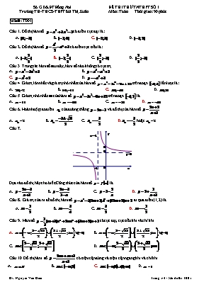 Đề thi thử TNTHPT số 1 môn Toán - Trường TH - THCS - THPT Bùi Thị Xuân